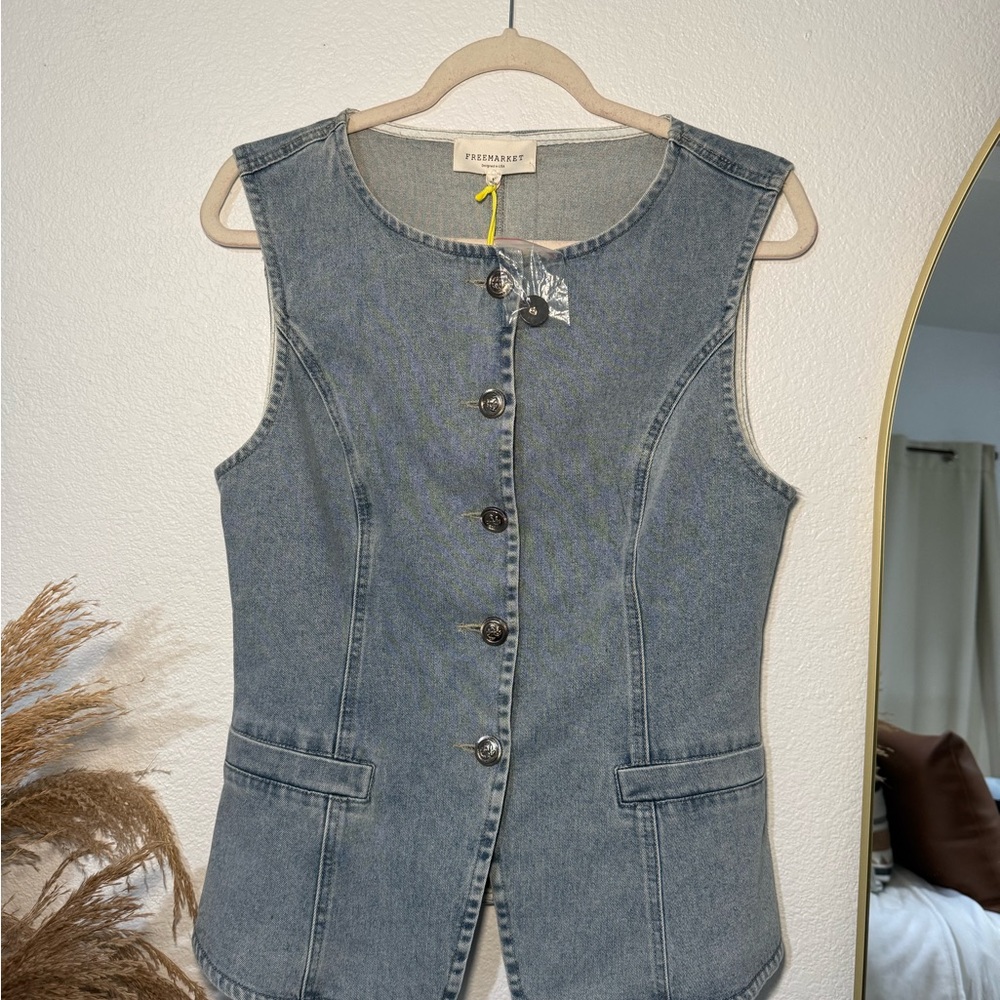 Pierre Balmain Denim Vest with Buttons